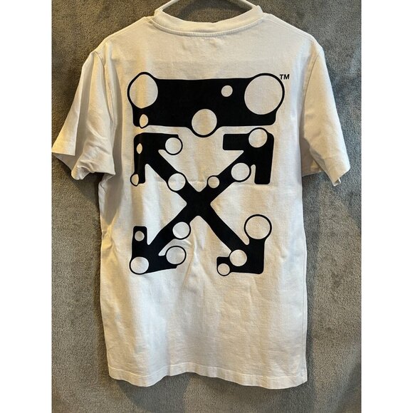 Vtg Off-White Size Small Authentic Bubble Arrows Slim Fit T-Shirt 2013 - Picture 3 of 14